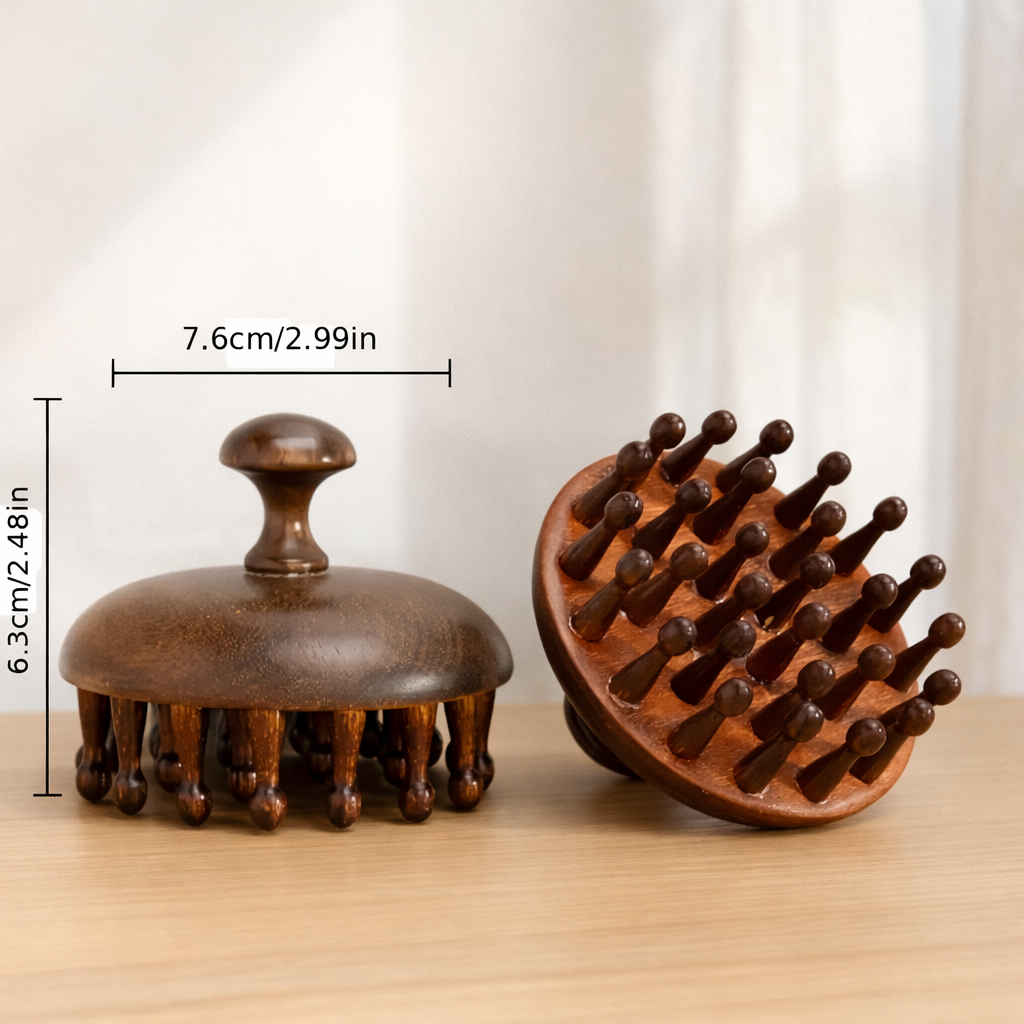 Sandalwood Round Massage Comb